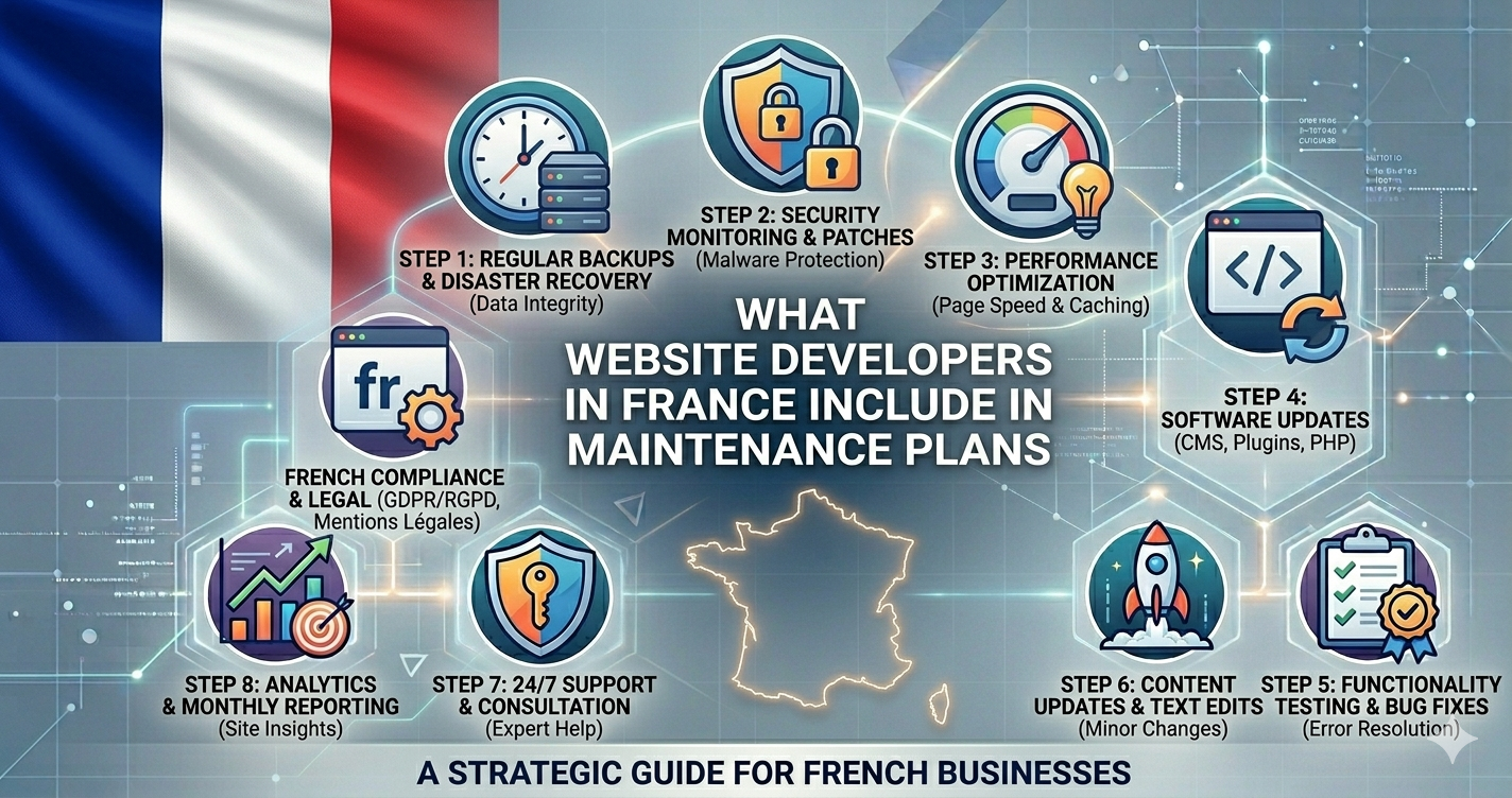 What Website Developers in France Include in Maintenance Plans