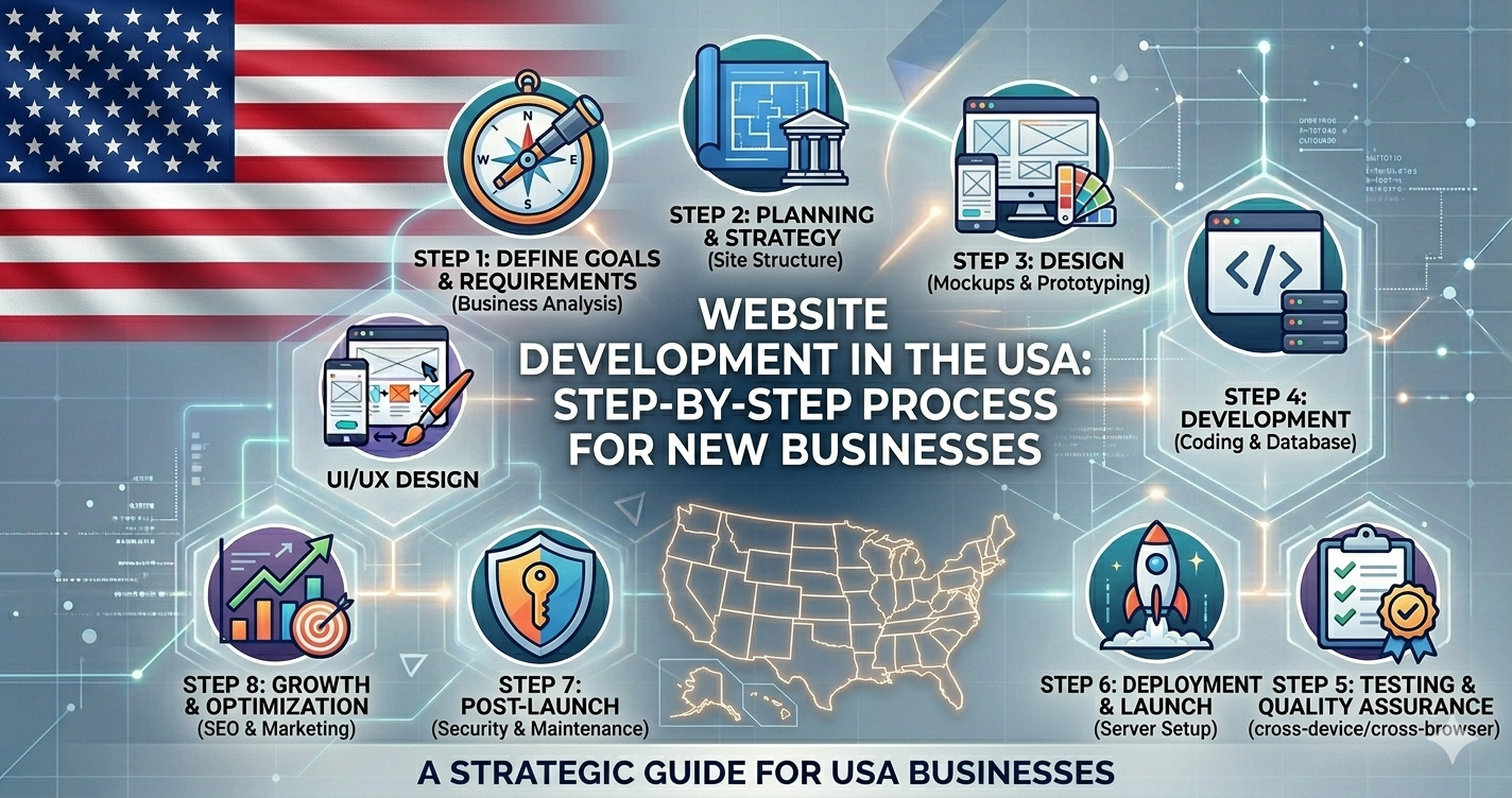Website Development in the USA: Step‑by‑Step Process for New Businesses