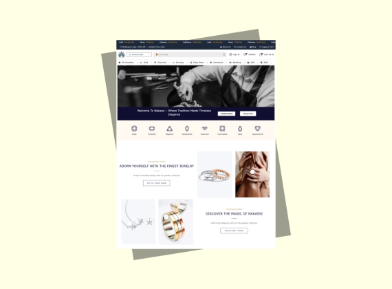 jewelry Ecommerce Website by freelancer wordpress developer
